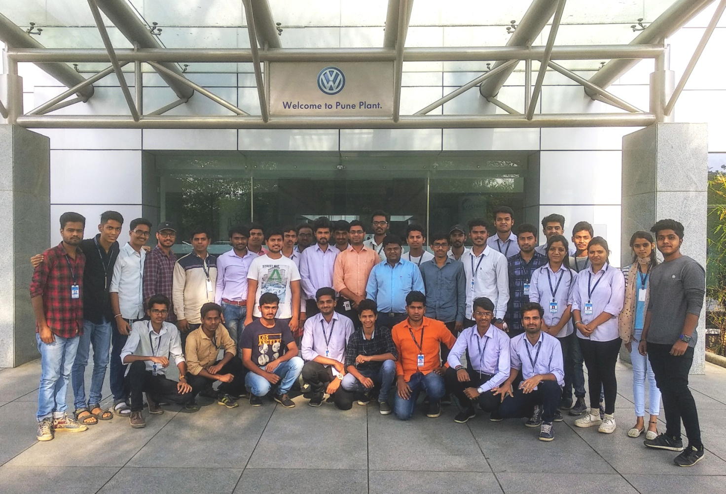 Industrial visit at Volkswagen Plant, Chakan, Pune for S E Mechanical engineering students to study various process related to automotive parts manufacturing and  assembly