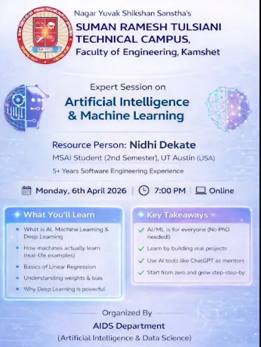 Online Expert Session on Artificial Intelligence &amp; Machine Learning